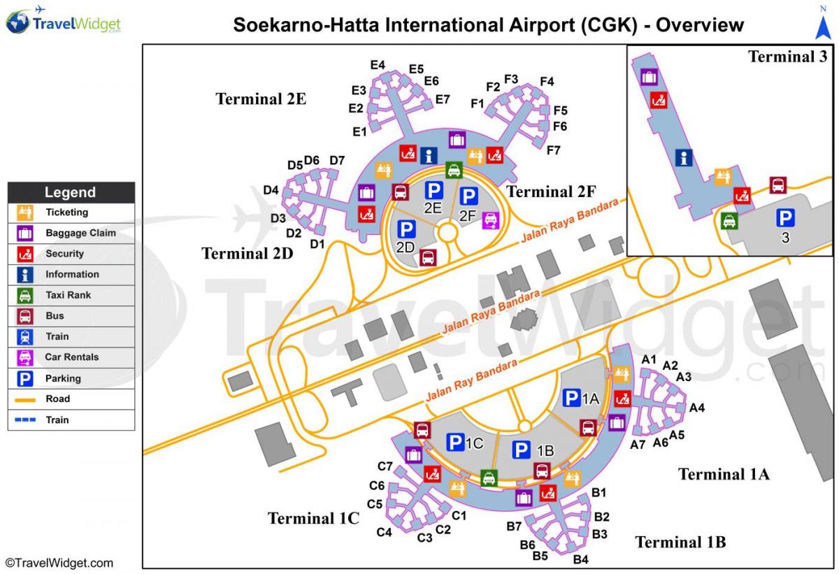 soekarno hatta airport terminal kaart