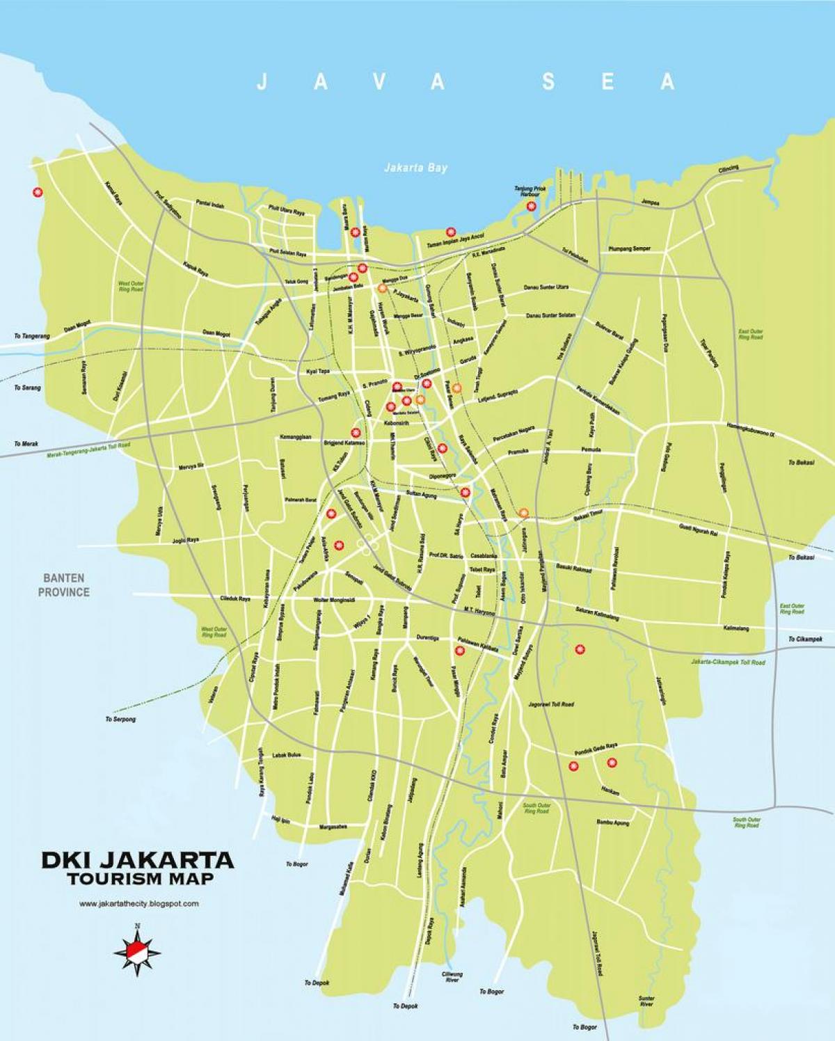 kaart van Jakarta harmoni