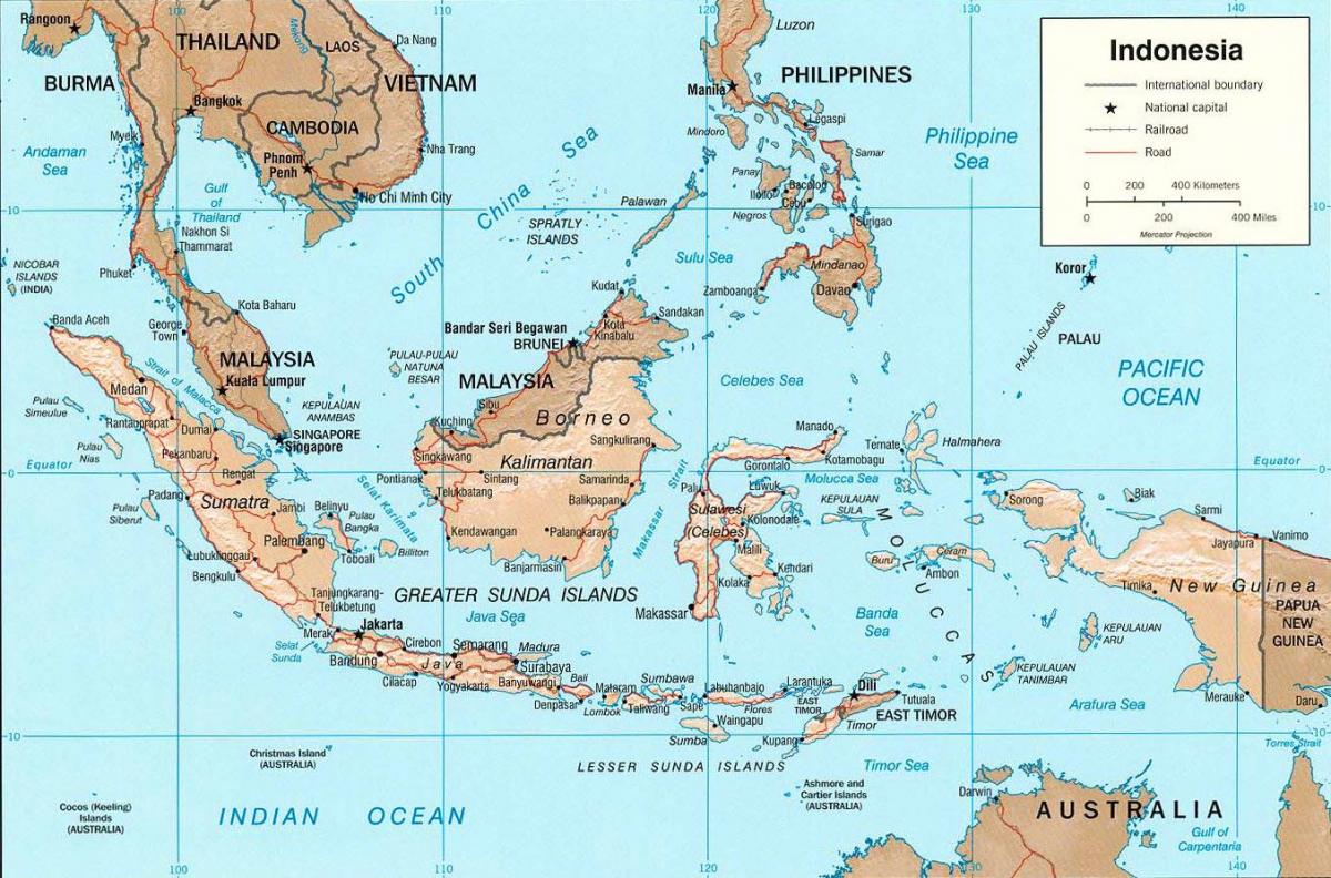 Jakarta locatie op de kaart