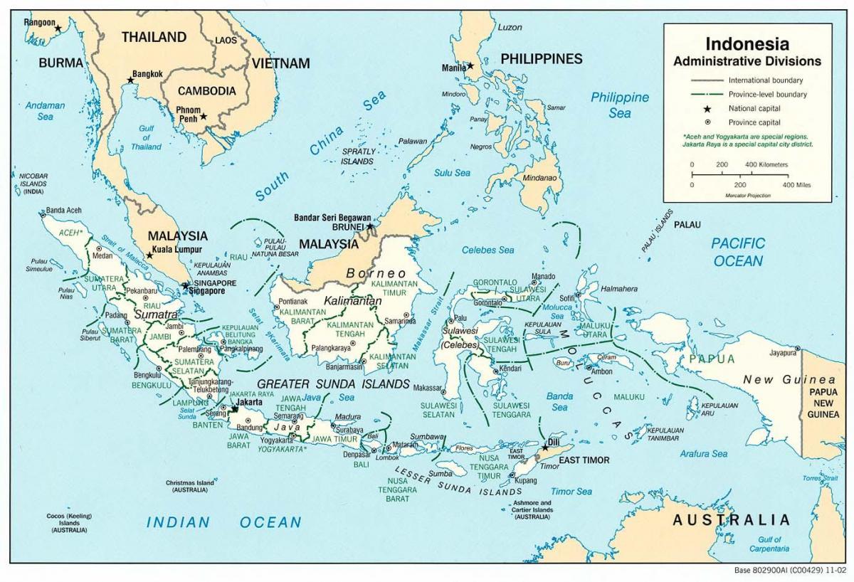 Jakarta indonesië kaart van de wereld