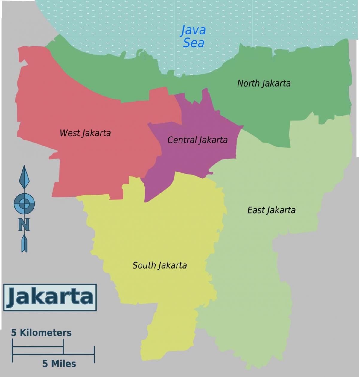 de hoofdstad van indonesië kaart
