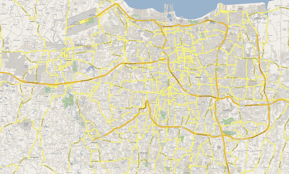 kaart van Jakarta weg