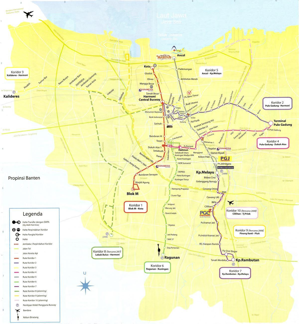 kaart van kaart ancol in Jakarta