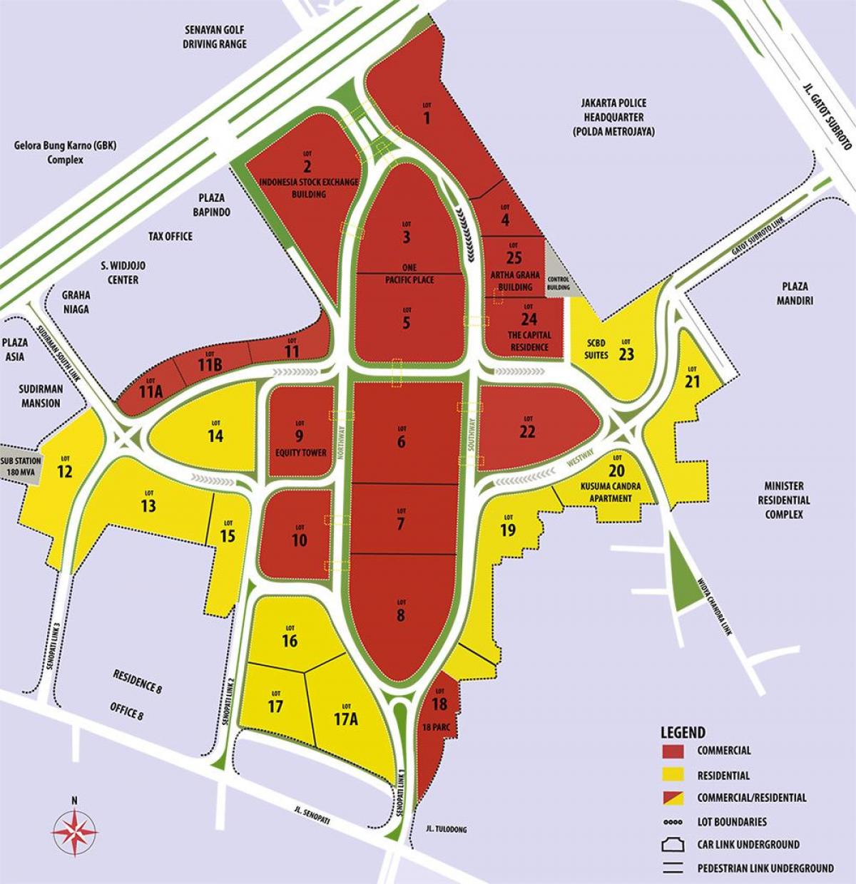 kaart van scbd Jakarta
