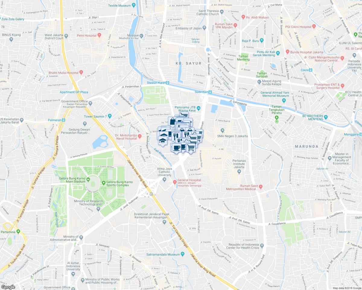 sudirman Jakarta kaart