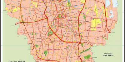Kaart van de oude binnenstad van Jakarta
