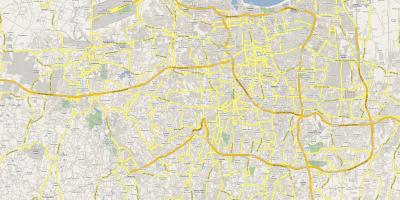 Kaart van Jakarta weg