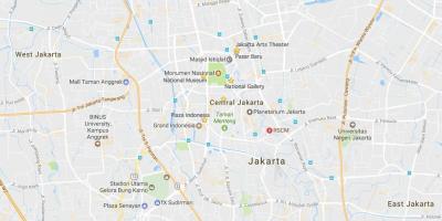 Kaart van Jakarta winkelcentra