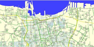 Kaart van noord-Jakarta